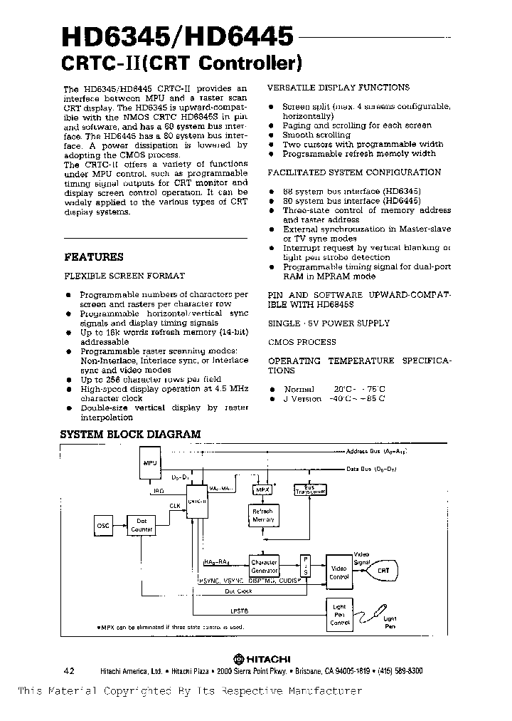 HD6445_94474.PDF Datasheet