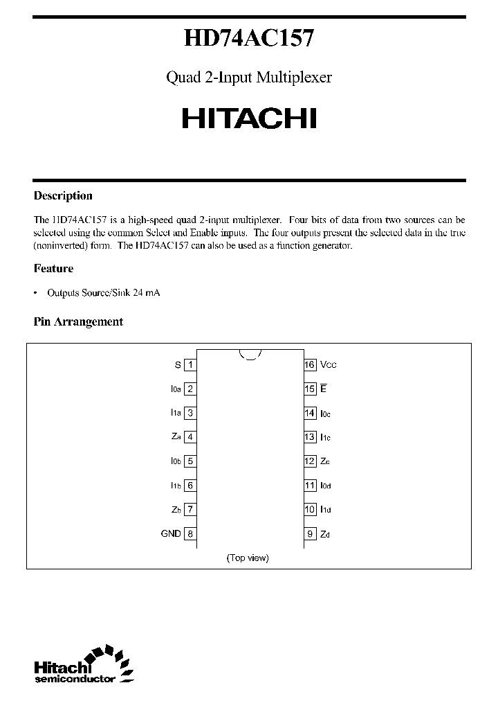 HD74AC157_95480.PDF Datasheet