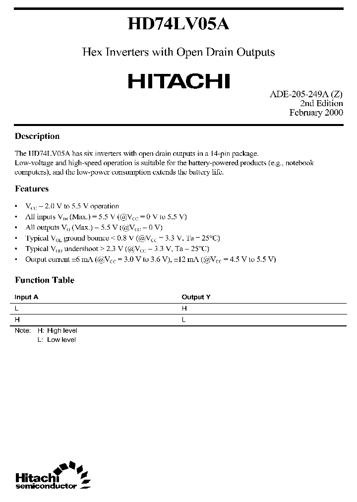HD74LV05A_160160.PDF Datasheet