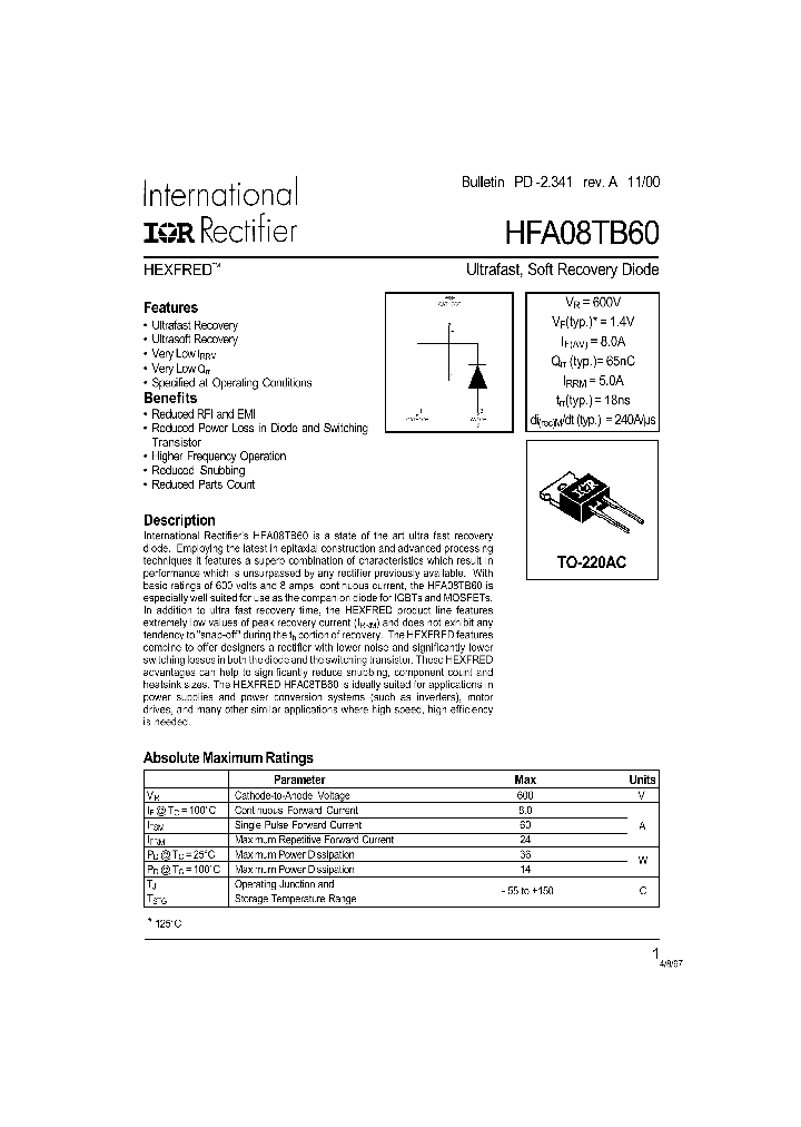 HFA08TB60_124361.PDF Datasheet