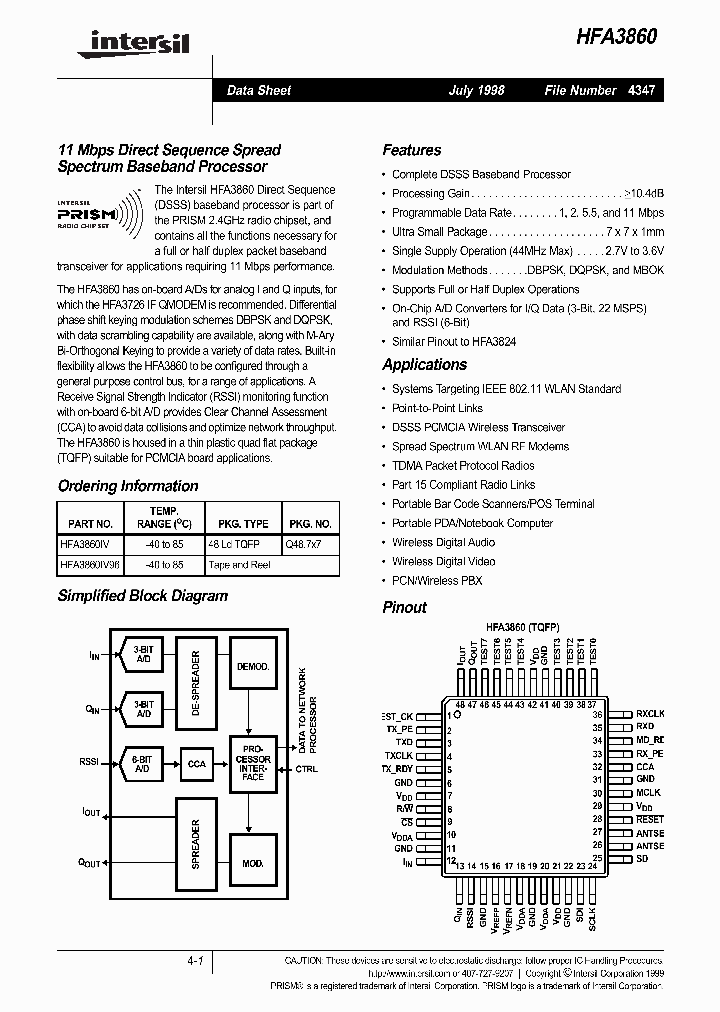 HFA3860_4947.PDF Datasheet