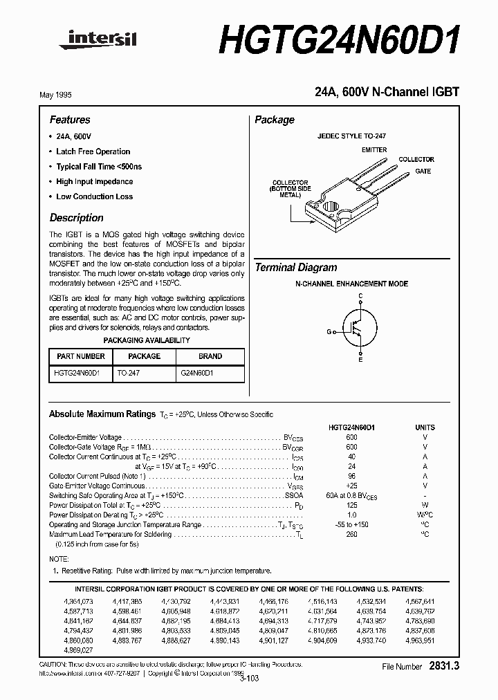 HGTG24N60D1_68388.PDF Datasheet