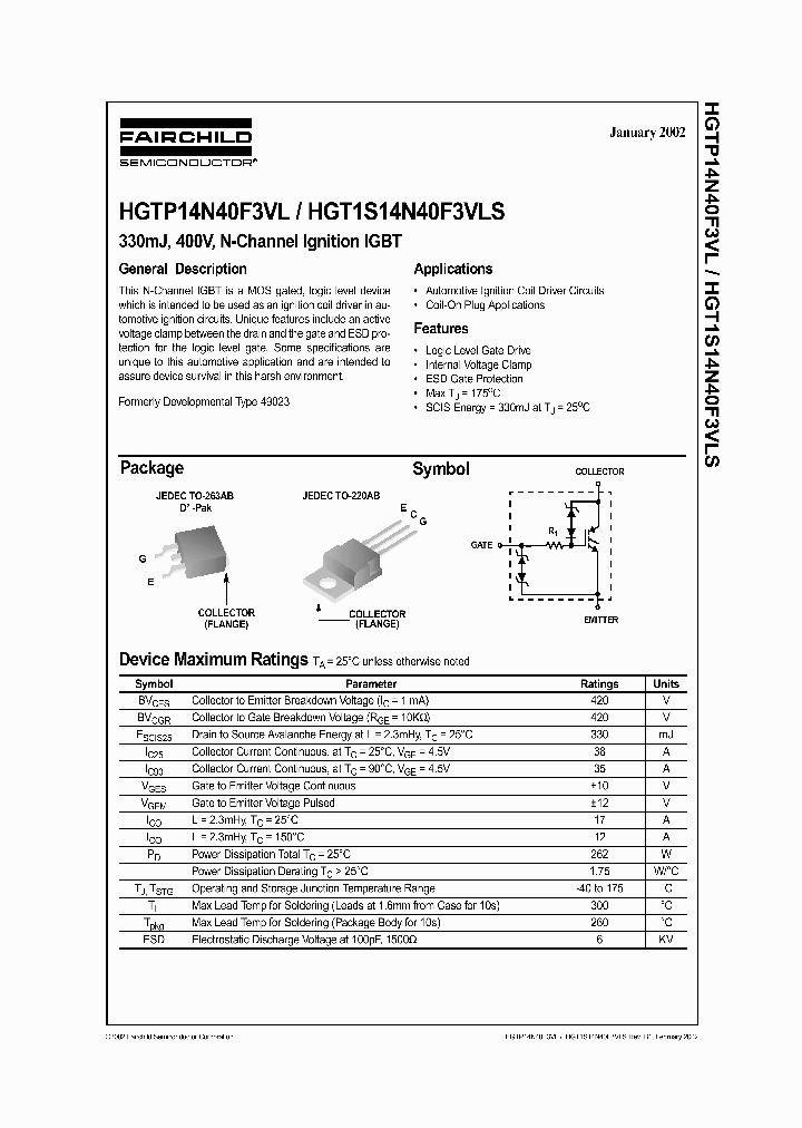 HGTP14N40F3VL_64776.PDF Datasheet