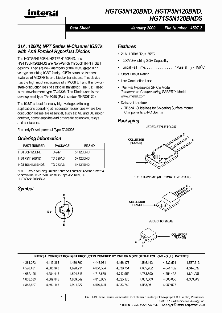 HGTP5N120_65039.PDF Datasheet