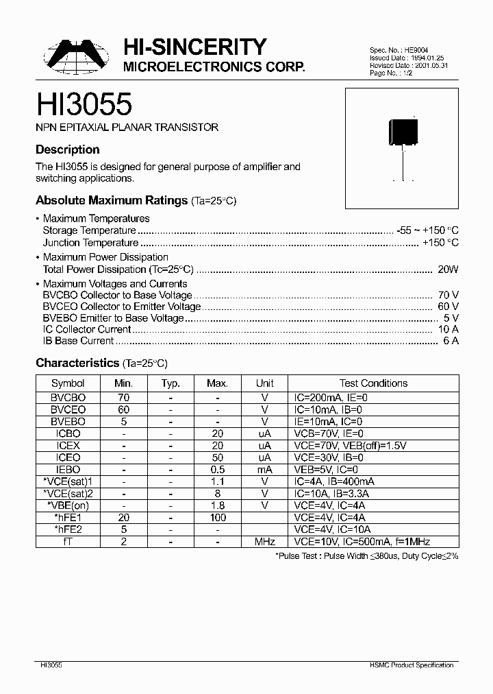 HI3055_161674.PDF Datasheet