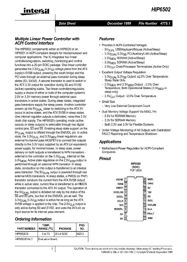 HIP6502_129212.PDF Datasheet