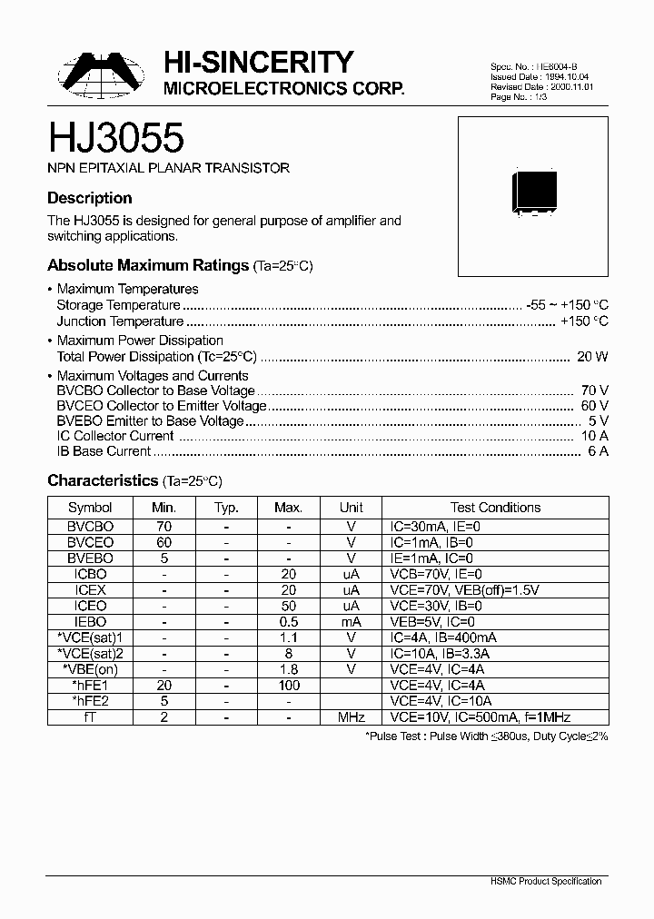 HJ3055_161675.PDF Datasheet