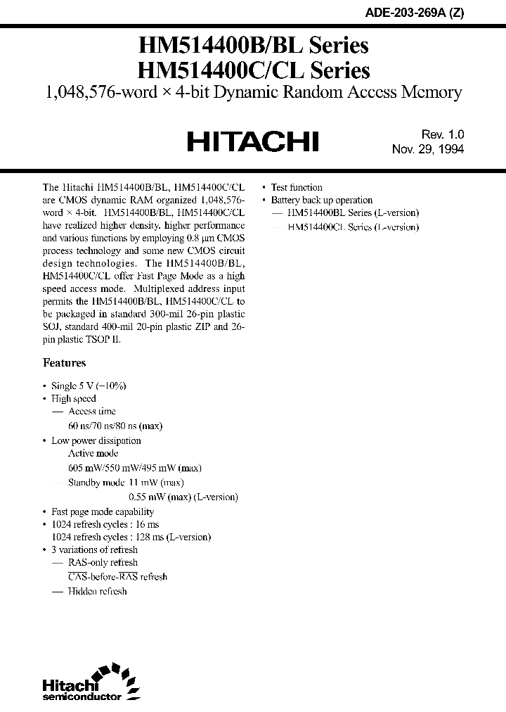 HM514400B_26270.PDF Datasheet