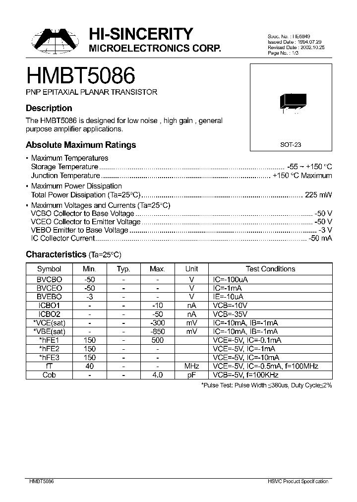 HMBT5086_143998.PDF Datasheet