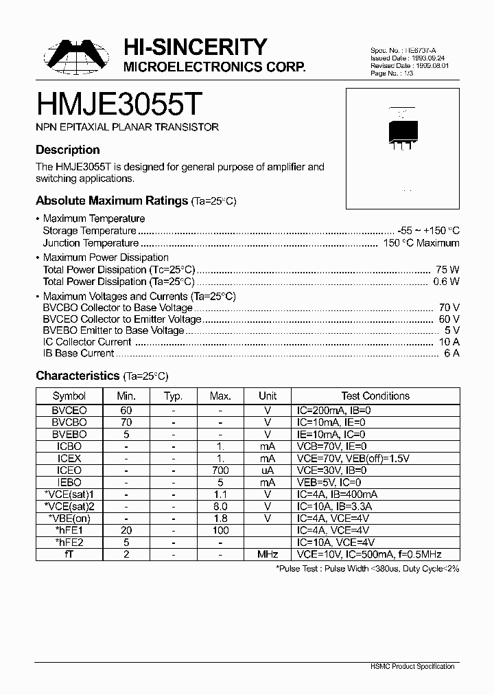 HMJE3055T_161676.PDF Datasheet