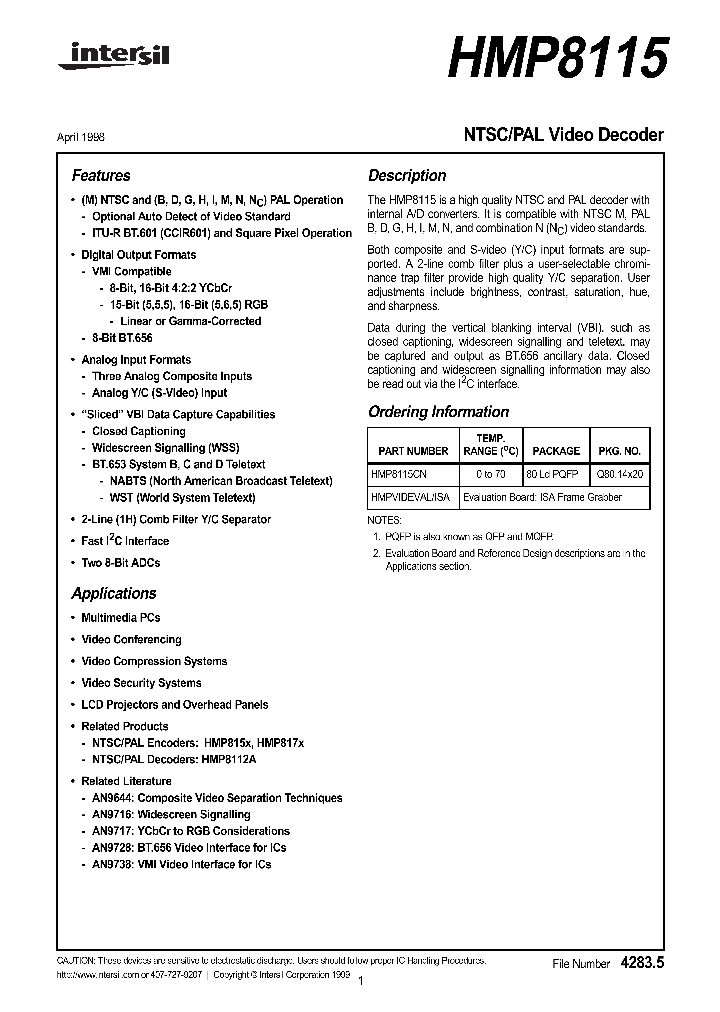 HMPVIDEVALISA_55791.PDF Datasheet