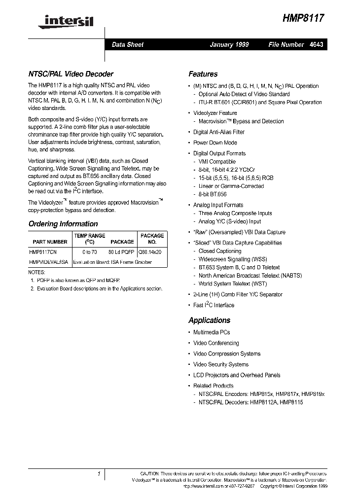 HMP8117_123109.PDF Datasheet