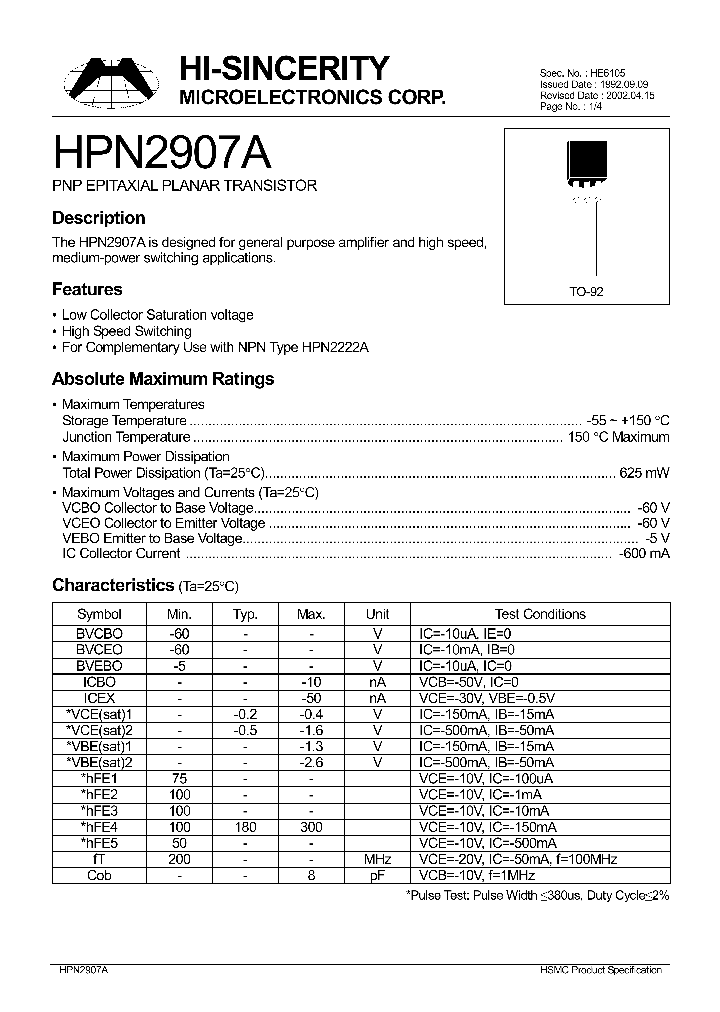 HPN2907A_6330.PDF Datasheet