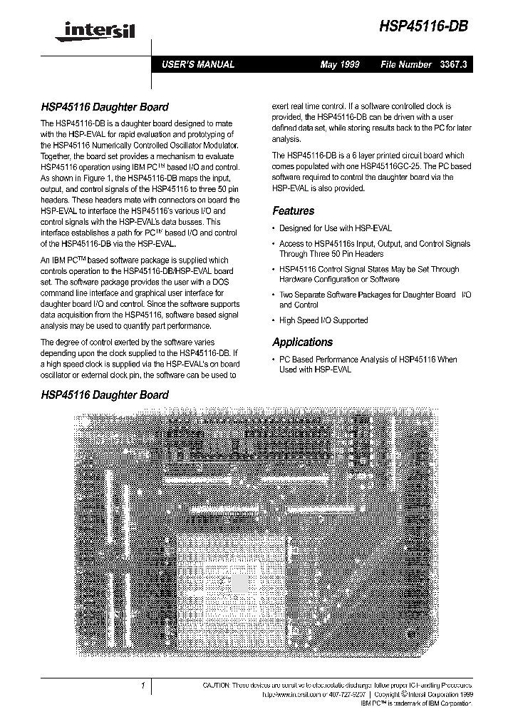 HSP45116-DB_98542.PDF Datasheet
