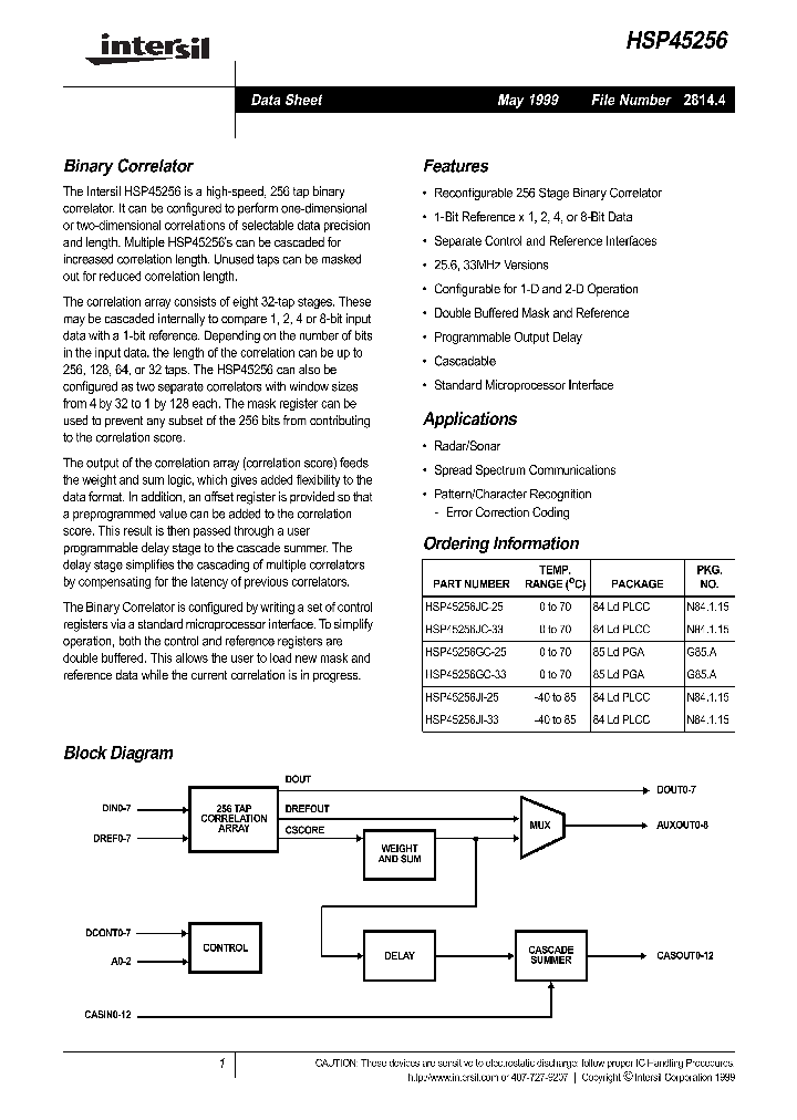 HSP45256_153888.PDF Datasheet