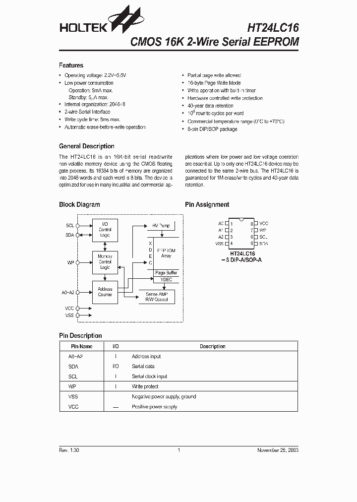 HT24LC16_16869.PDF Datasheet
