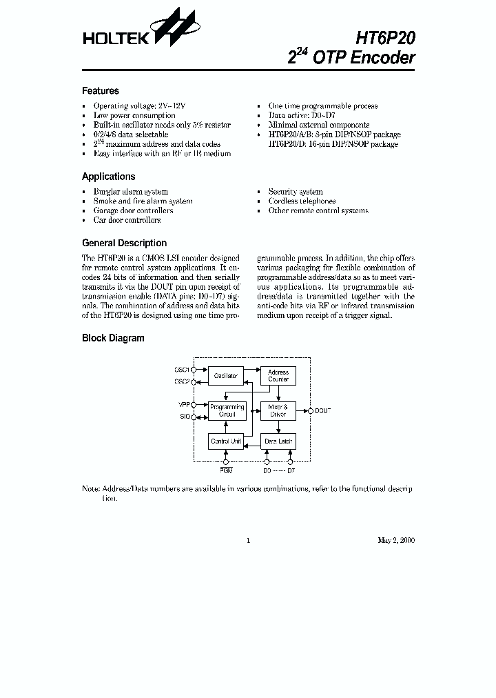 HT6P20_172311.PDF Datasheet