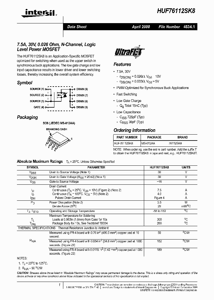 HUF76112SK8_12622.PDF Datasheet