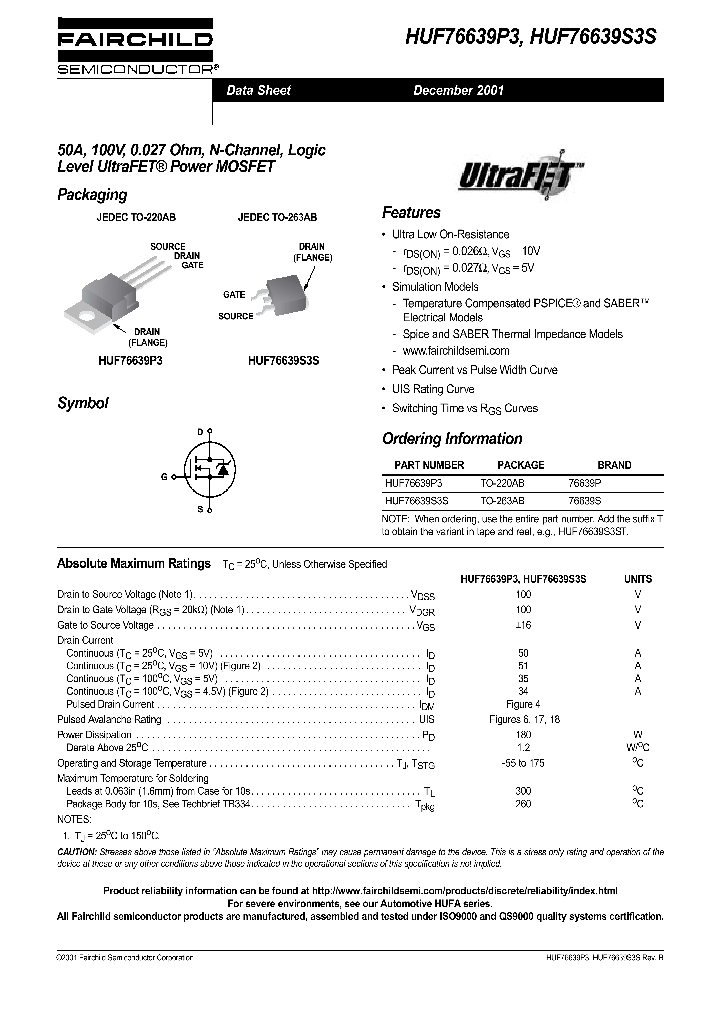 HUF76639S3S_181389.PDF Datasheet