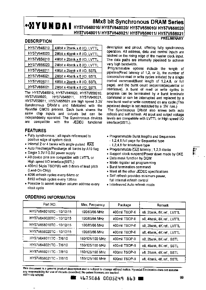 HY57V648020_161520.PDF Datasheet