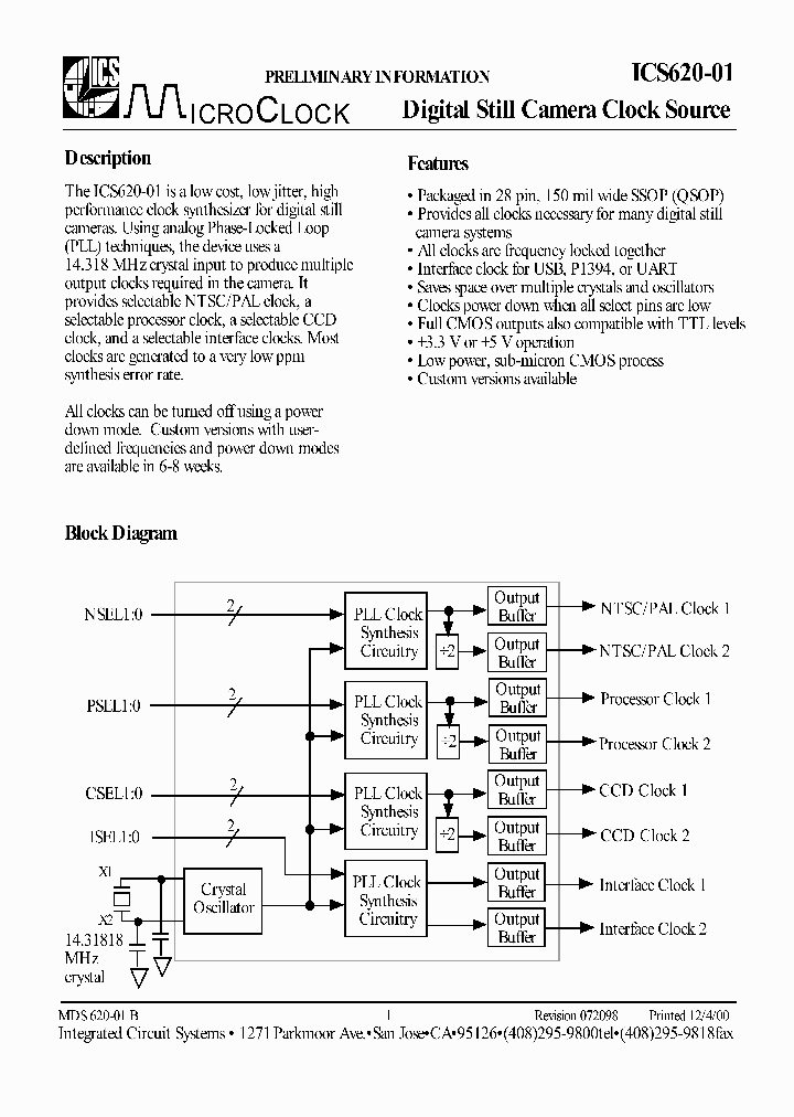 ICS620-01_40344.PDF Datasheet