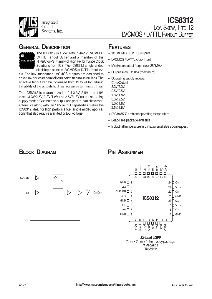 ICS8312_96768.PDF Datasheet