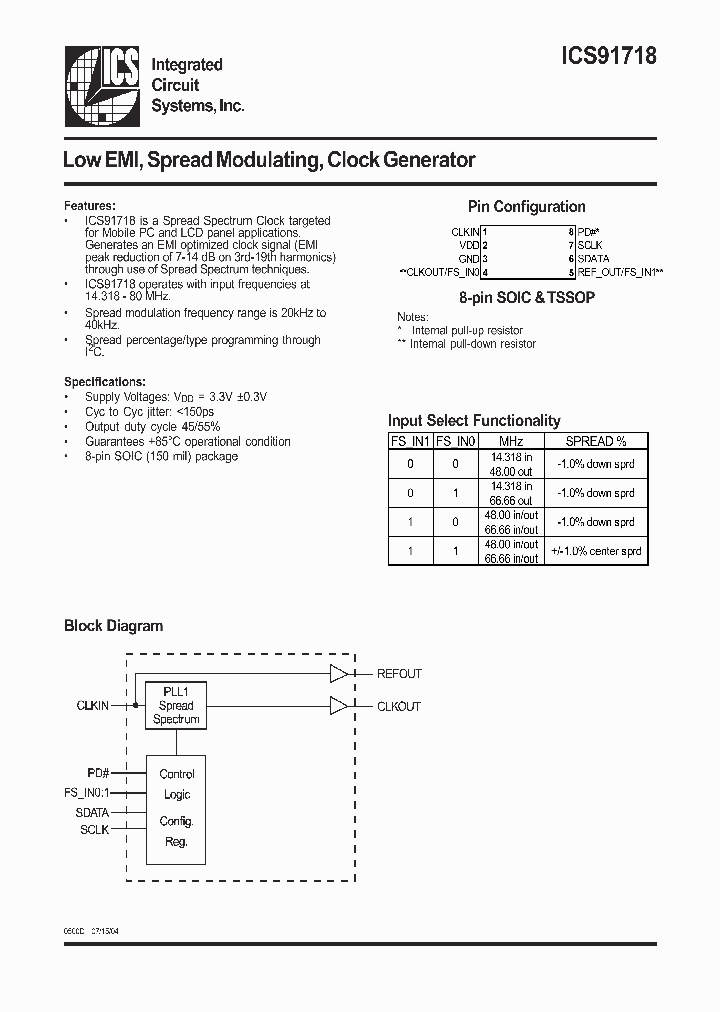 ICS91718_26331.PDF Datasheet