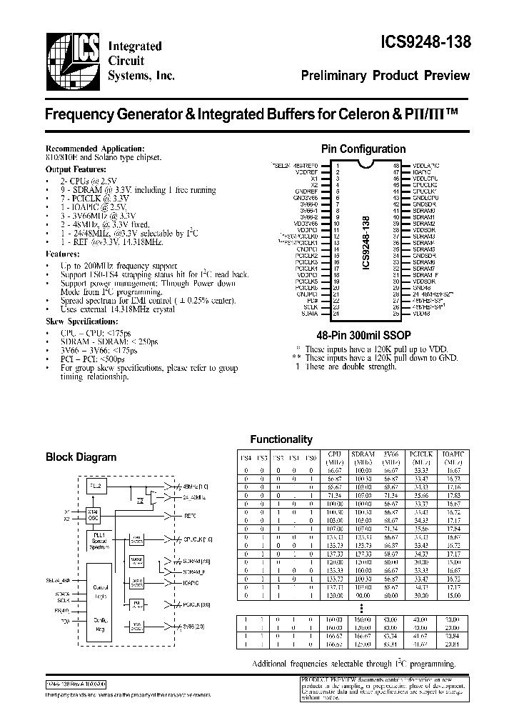 ICS9248-138_26365.PDF Datasheet