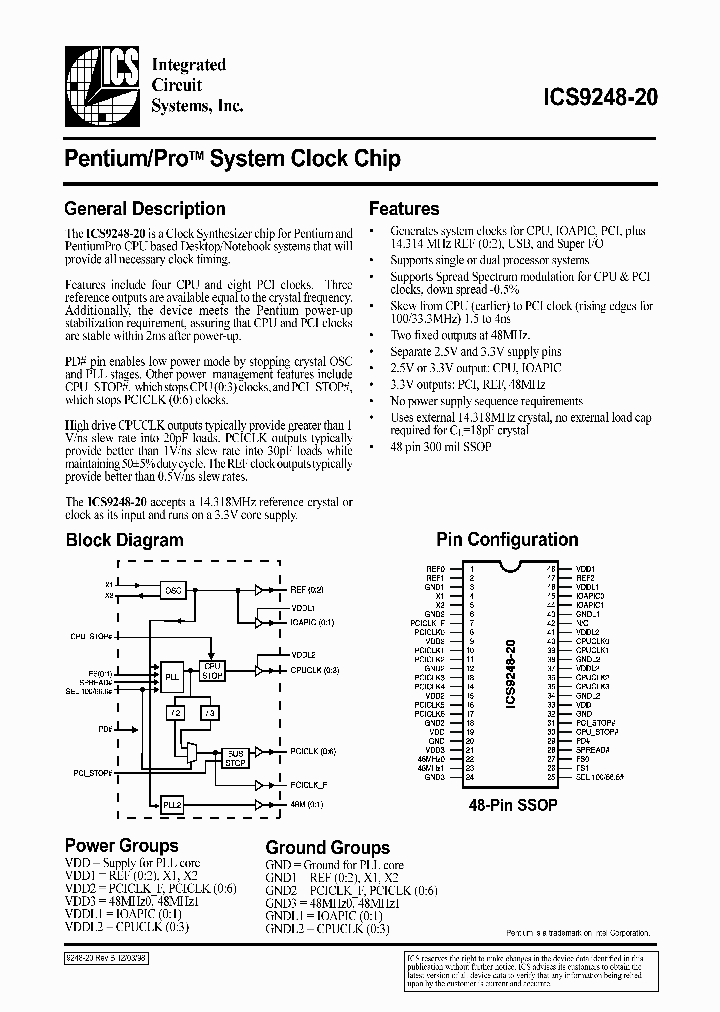 ICS9248-20_26377.PDF Datasheet