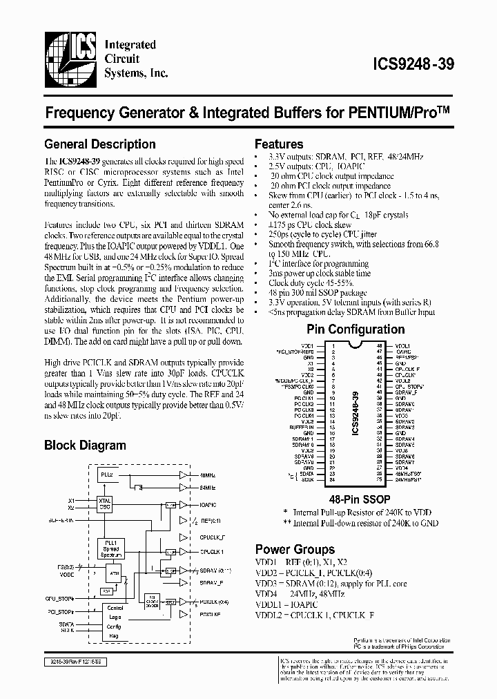 ICS9248-39_26378.PDF Datasheet