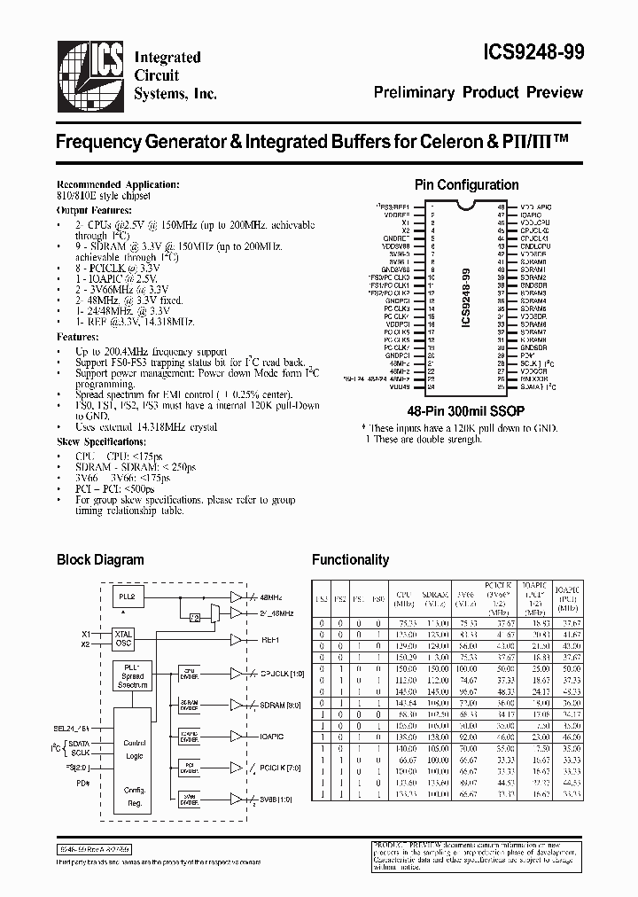 ICS9248-99_26398.PDF Datasheet