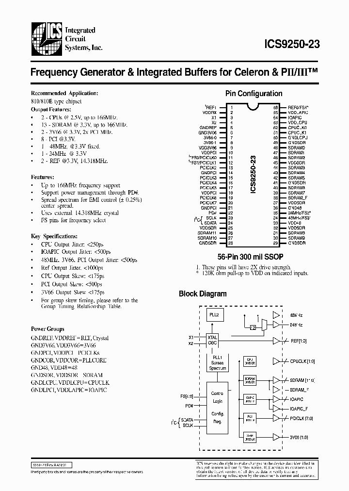 ICS9250-23_84360.PDF Datasheet