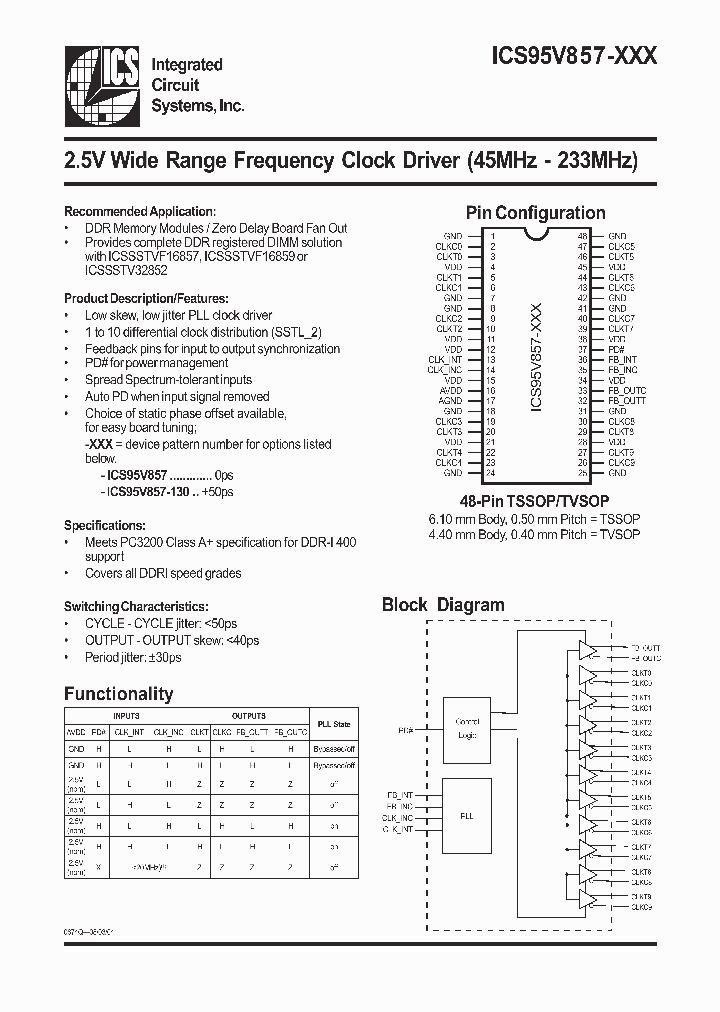 ICS95V857_103586.PDF Datasheet