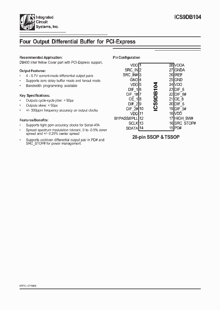 ICS9DB104_186439.PDF Datasheet