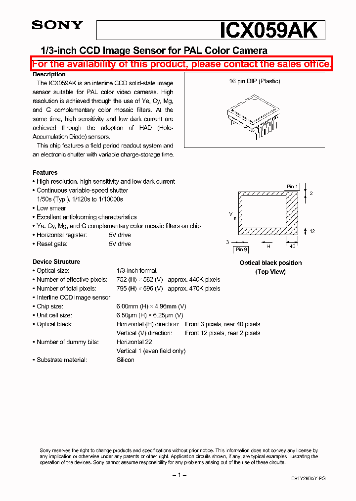 ICX059_41120.PDF Datasheet