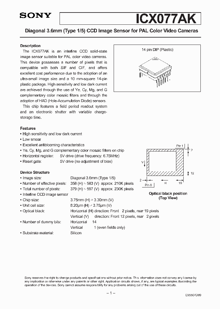 ICX077AK_41142.PDF Datasheet