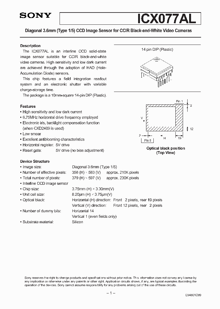 ICX077AL_41143.PDF Datasheet