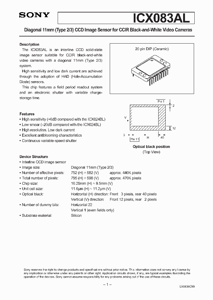 ICX083AL_41147.PDF Datasheet