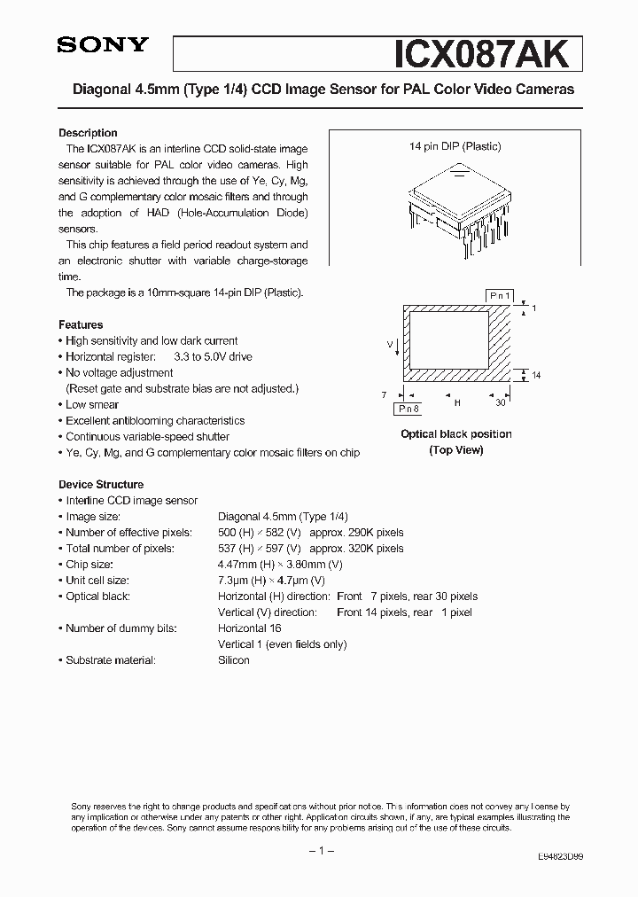 ICX087AK_41157.PDF Datasheet