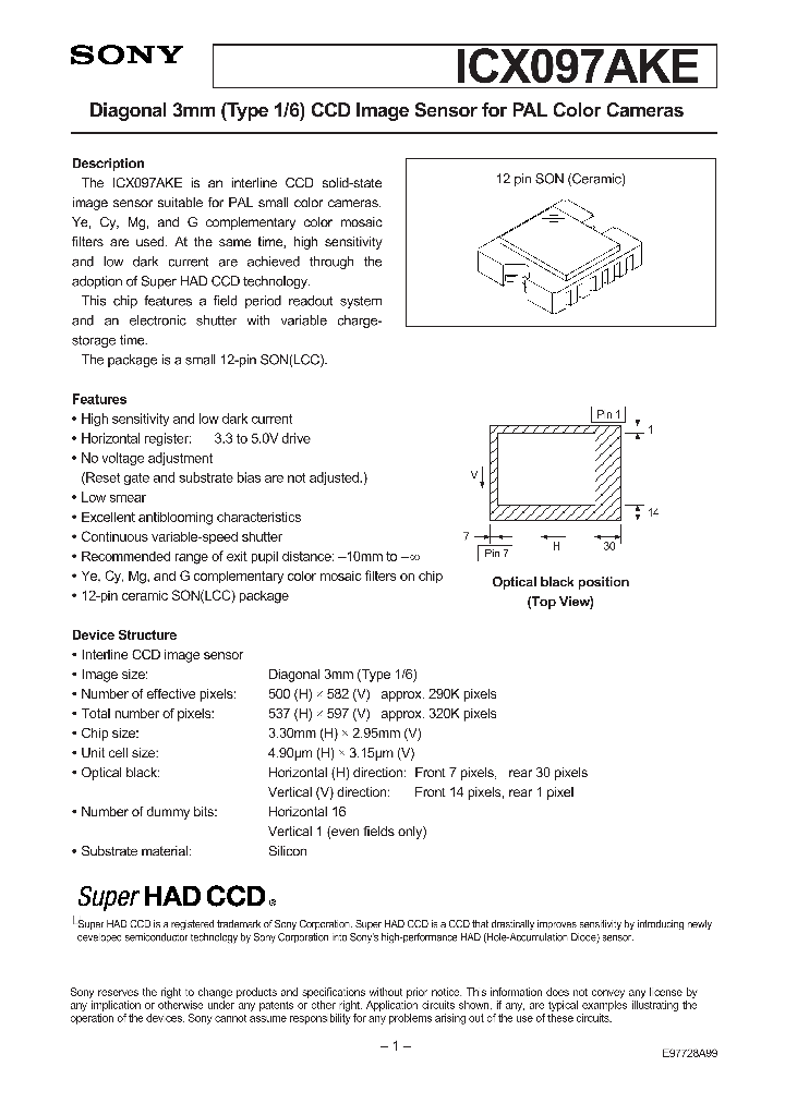 ICX097AKE_41163.PDF Datasheet