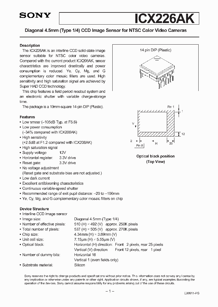 ICX226AK_50896.PDF Datasheet