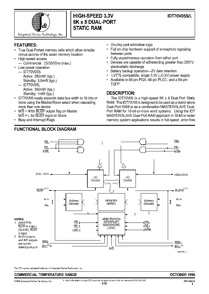 IDT70V05_109461.PDF Datasheet