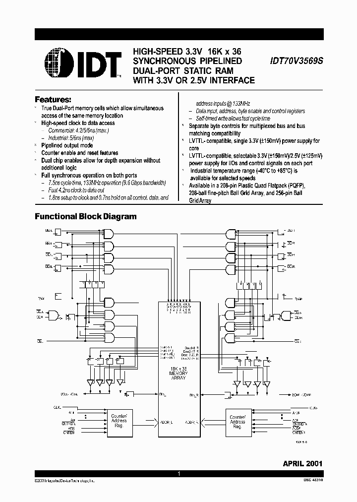 IDT70V3569_109578.PDF Datasheet