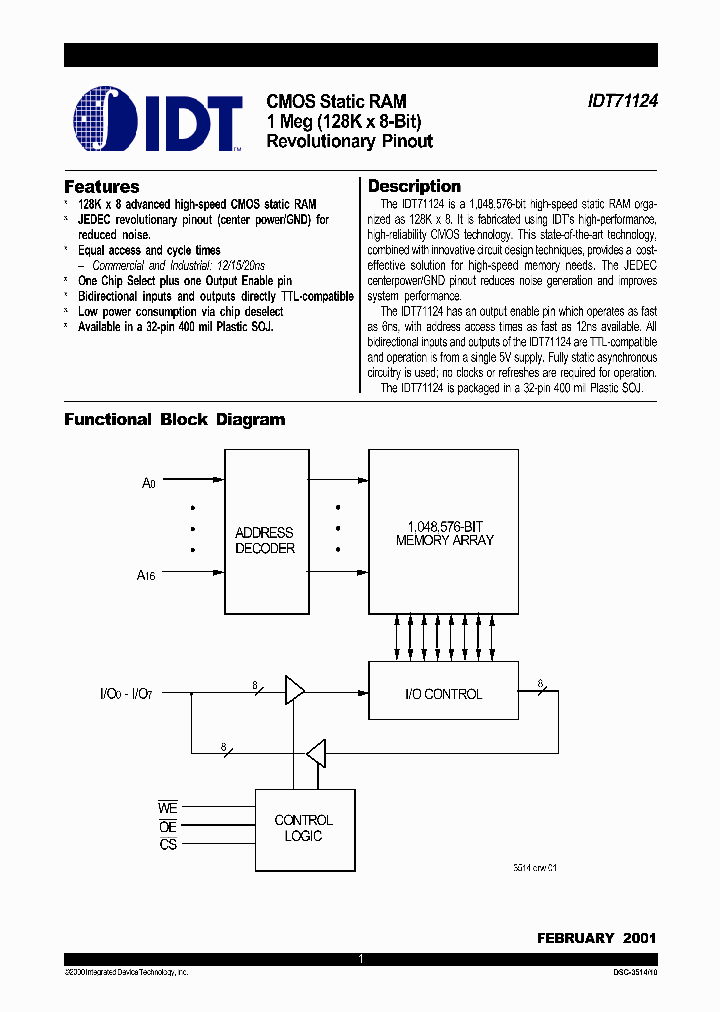 IDT71124_74218.PDF Datasheet