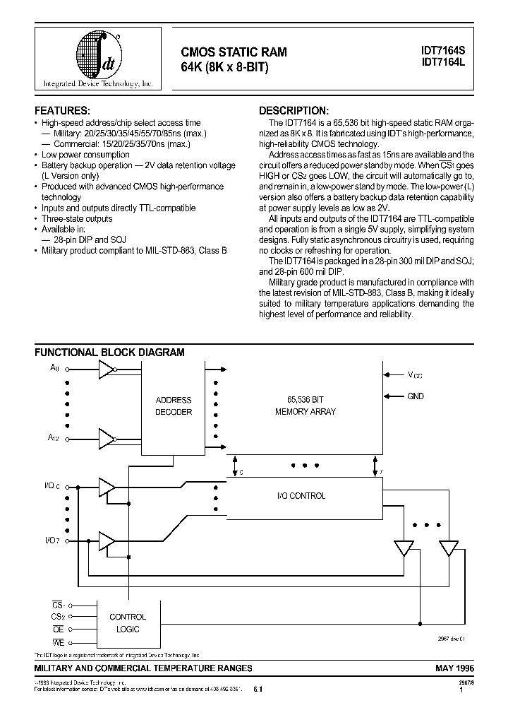 IDT7164_103747.PDF Datasheet