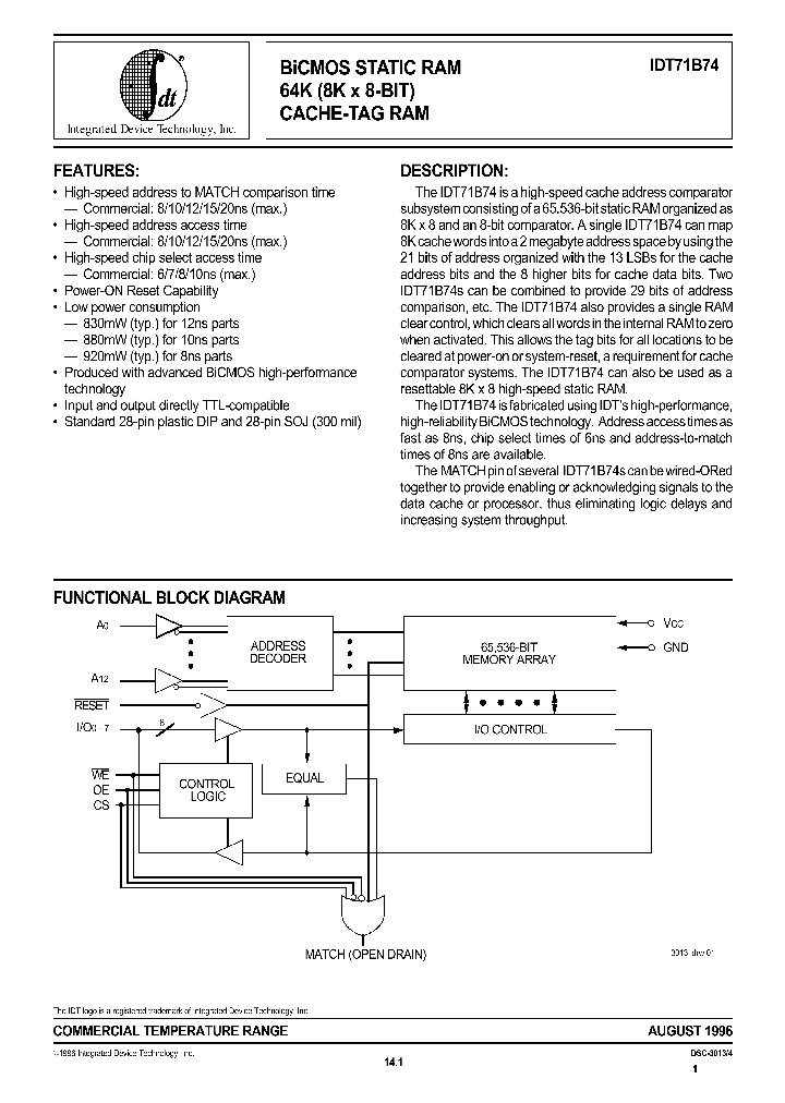 IDT71B74S10TP_14037.PDF Datasheet
