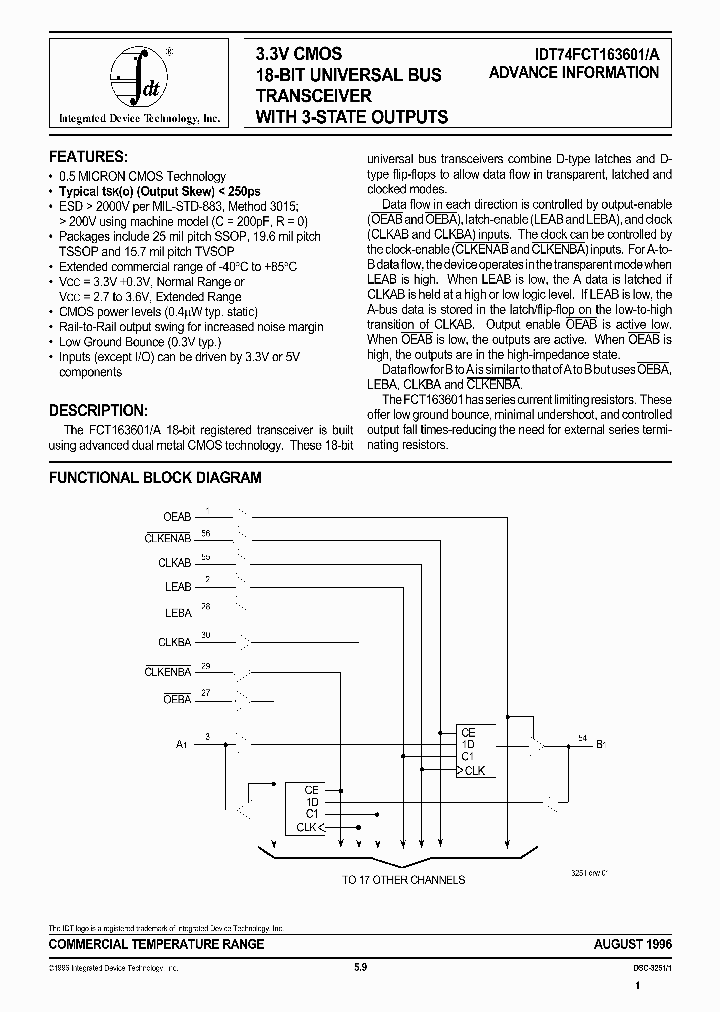 IDT74FCT163601_50116.PDF Datasheet