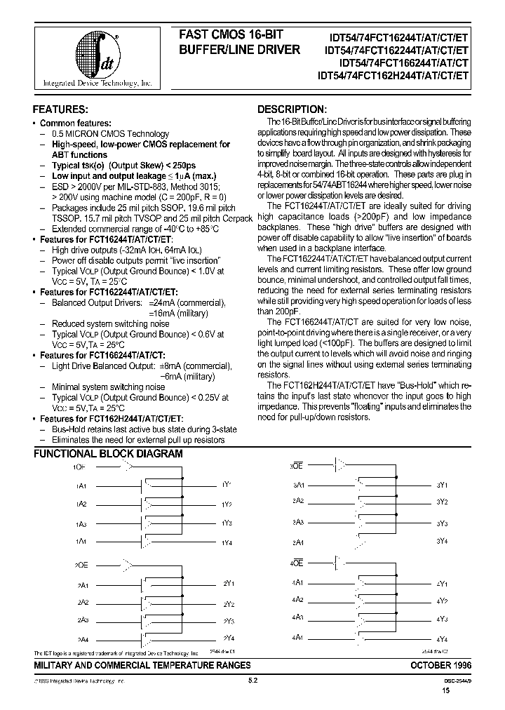 IDT54FCT166H244ATE_147450.PDF Datasheet