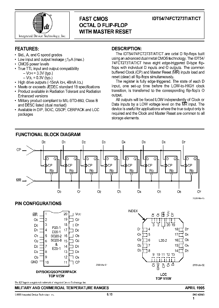 IDT74FCT273TP_195557.PDF Datasheet