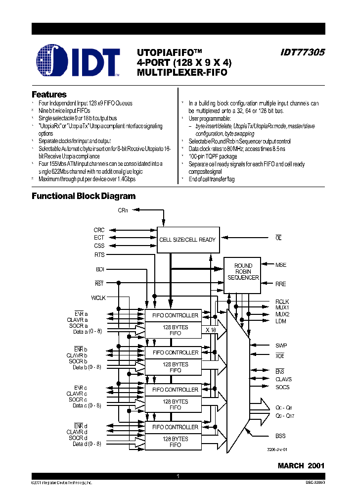 IDT77305_74630.PDF Datasheet